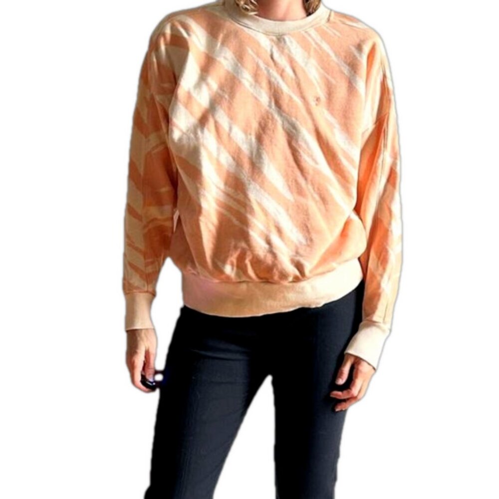 Sweaty Betty Orange Abstract Zebra Print Relaxed Sweatshirt